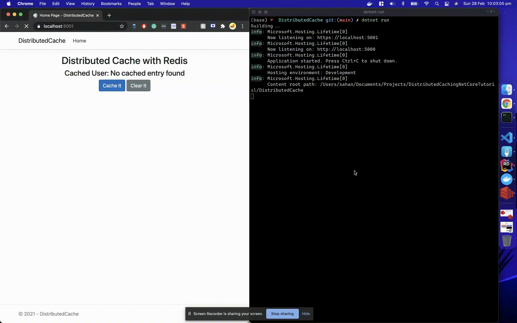 Distributed caching with Redis demo